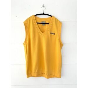 Vintage Cutter Buck Marquette Basketball Mens XL yellow knit sweater vest y2k MU